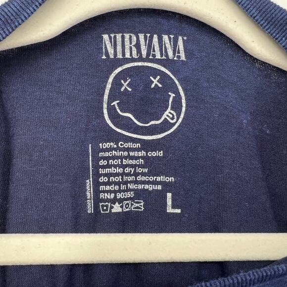 Officially Licensed Nirvana In Utero T-Shirt Blue Acid Wash Large NWOT - Picture 5 of 5